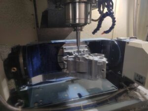 Precise CNC machining on metal 3D printed prototype parts used for vehicles